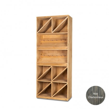 L79 solid wood wine shelf, capacity 132 bottles | Tradis