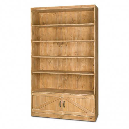 5 level shelf unit 2 doors, Solid wood