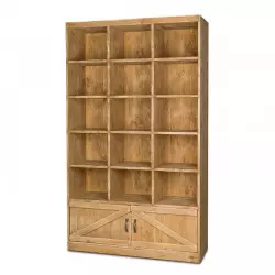 15-cube shelf unit 2 doors, solid wood