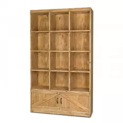 12-cube shelf unit 2 doors, solid wood l119