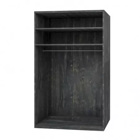 Armoire penderie à vêtements, bois massif