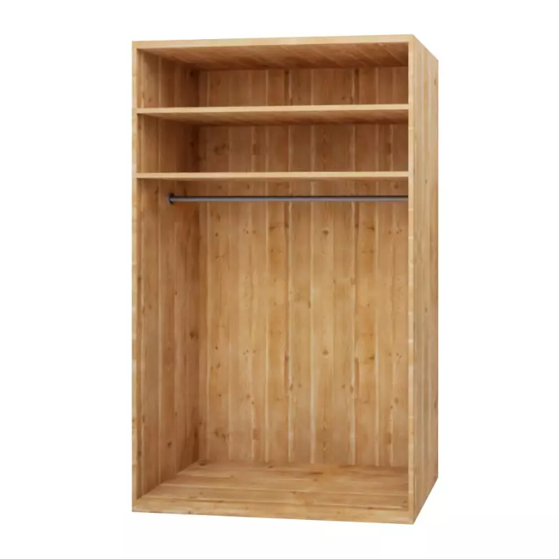 Armoire penderie à vêtements, bois massif