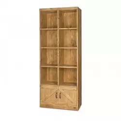 8-cube shelf unit 2 doors, solid wood