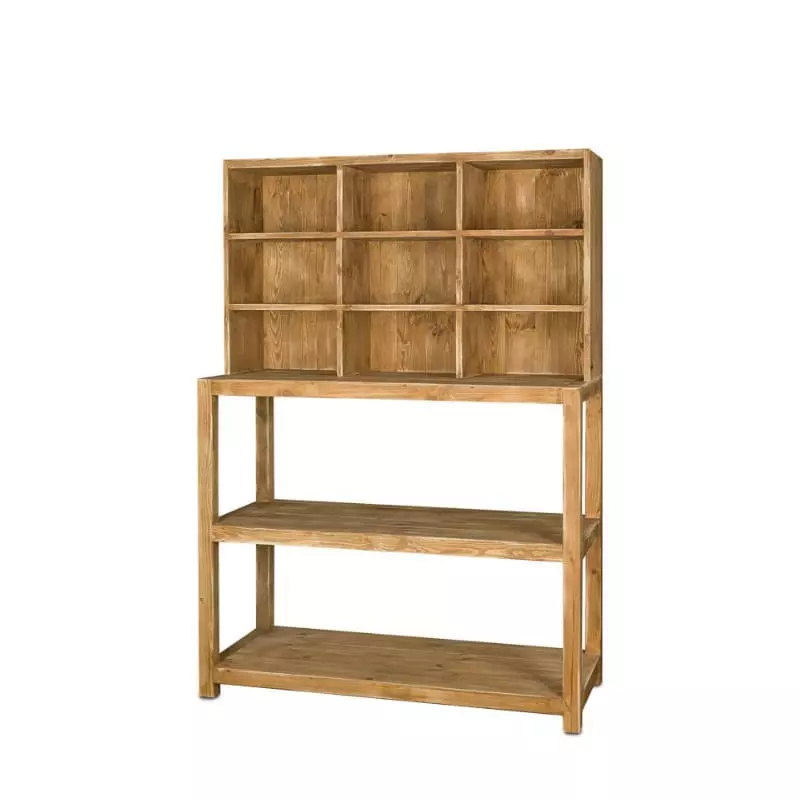 Deli shelf unit 9 compartments, solid wood