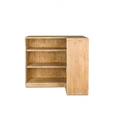 Shop display corner counter, Solid wood