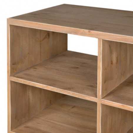 Central display 9 compartments L150 cm, solid wood zoom