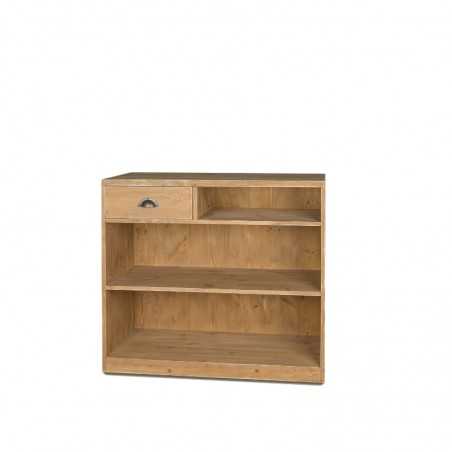 Shop counter with shelf, solid wood