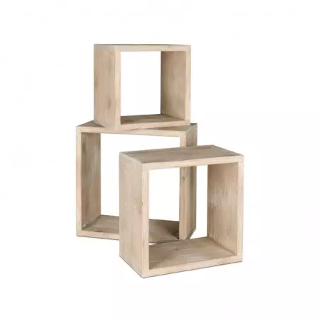 Set of 3 racks, solid wood