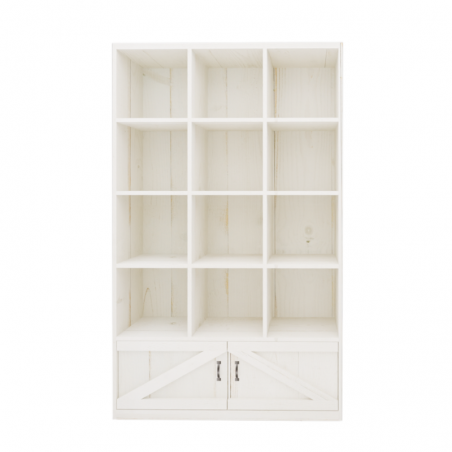 12-cube shelf unit 2 doors l119 Blanc camarillo