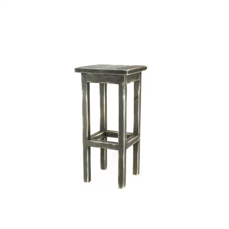 Bar stool H75 cm, Solid Wood Noir Charbonneux